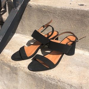Sold on Depop - Suede heel sandals
